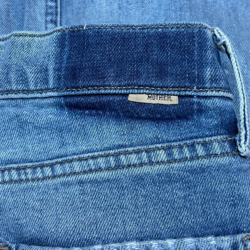 Mother Superior High Waisted Rider Flood Distressed Jeans Wild and Wicked 26 - Picture 9 of 10